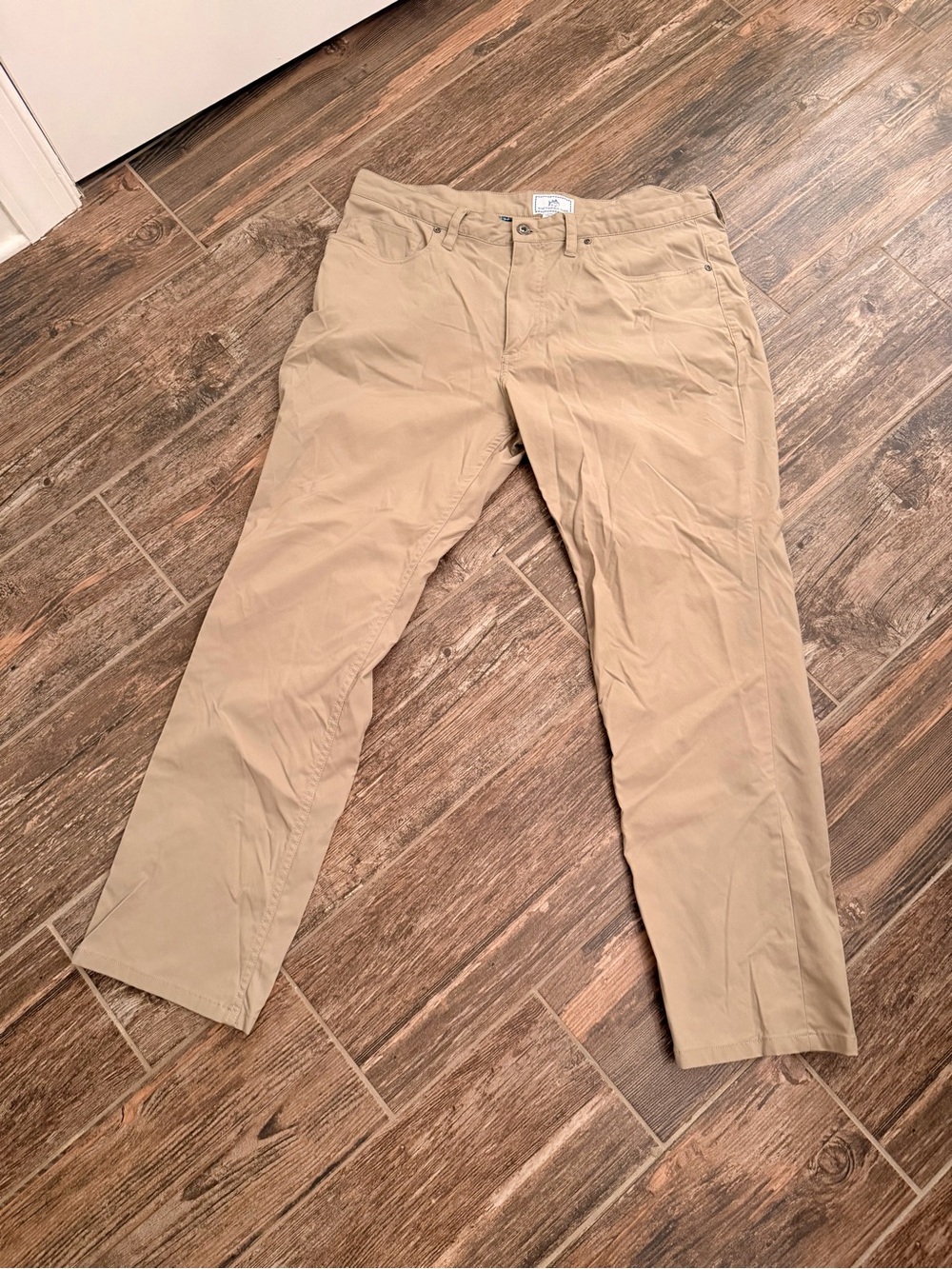 Southern Tide Men's Tan Chino Pants - Straight Cut